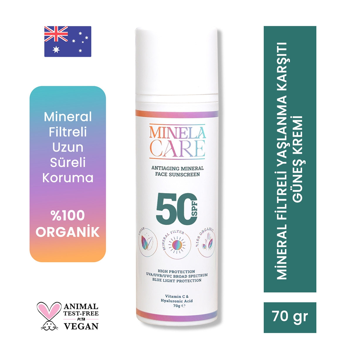 Yüz Güneş Kremi SPF50 70 gr