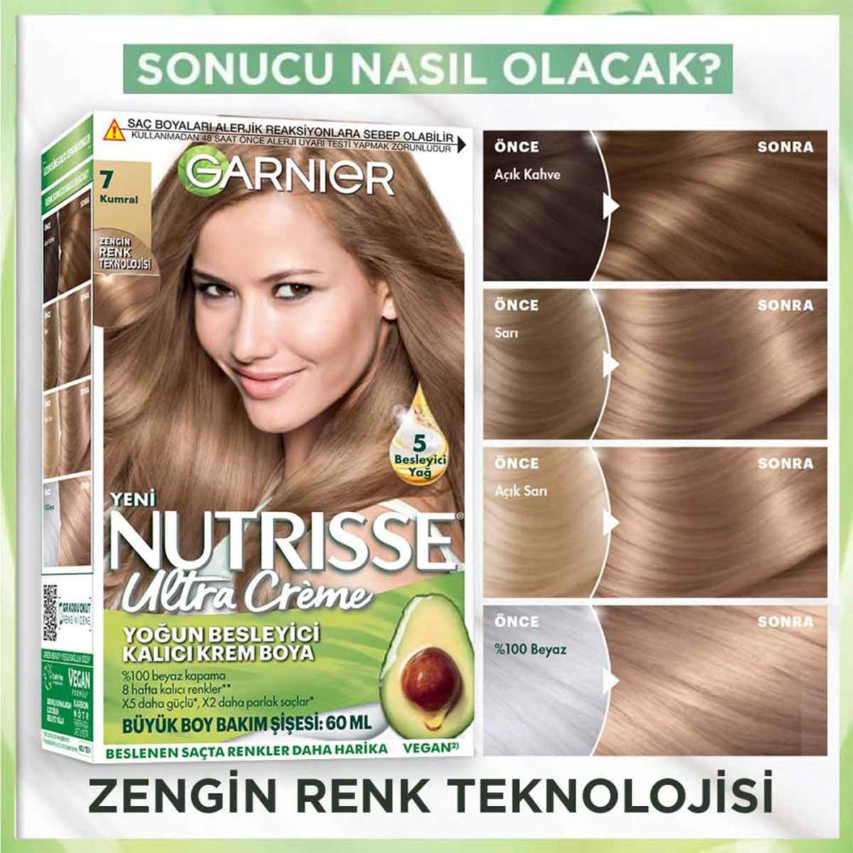 Saç Boyası Nutrısse Ultra Creme Kumral 7