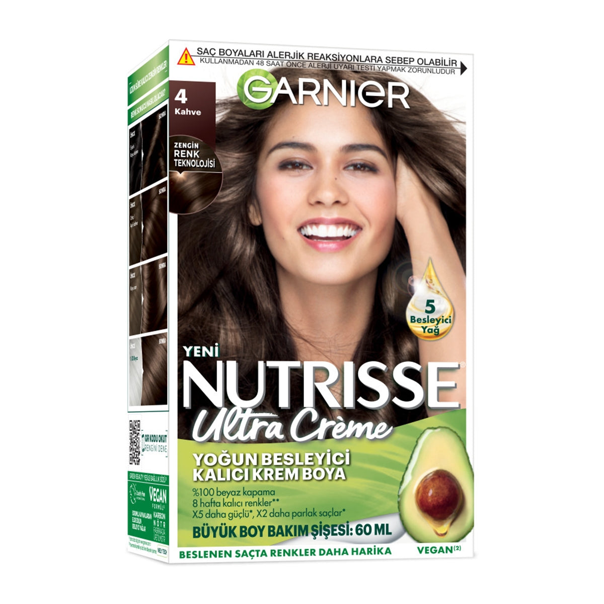 Saç Boyası Nutrisse Ultra Creme Kahve 4