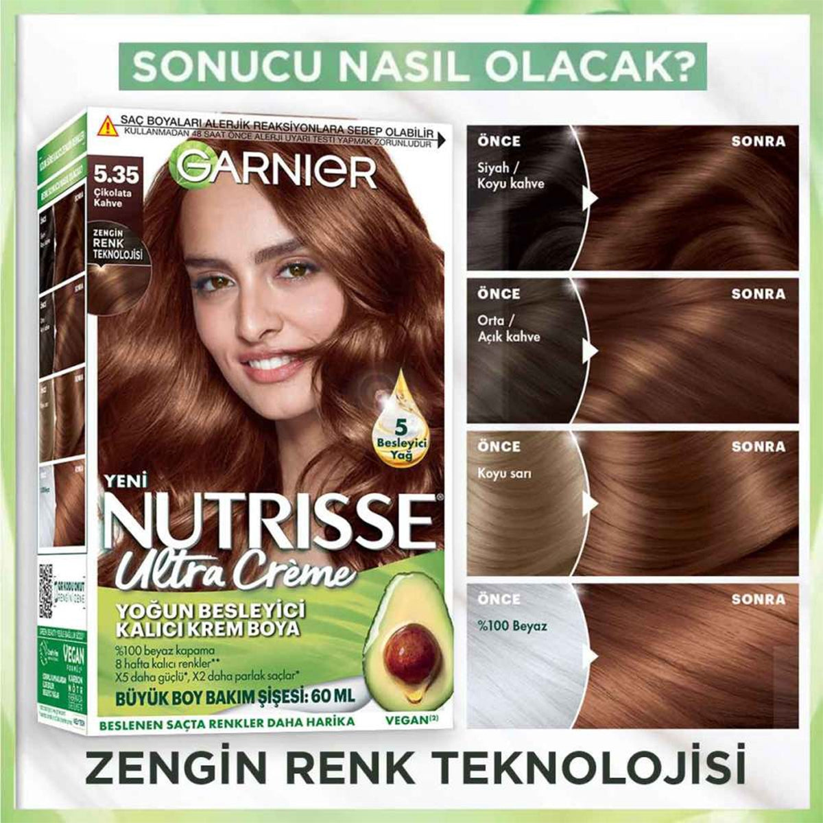 Saç Boyası Nutrisse Çikolata Kahve 5-35