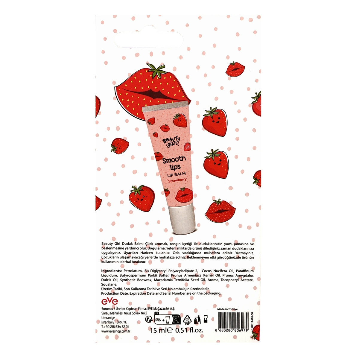 Lip Balm Çilek 15 ml