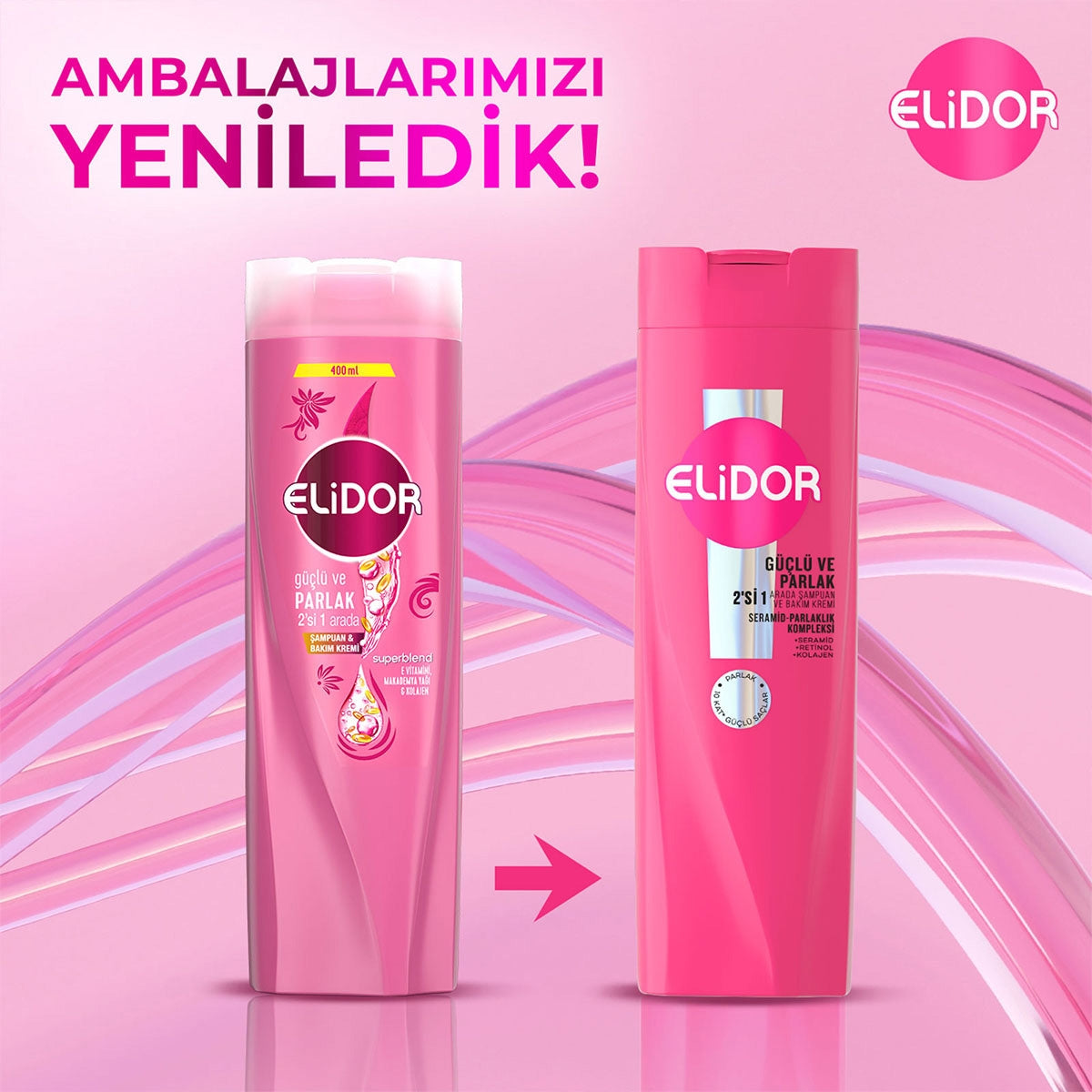 Şampuan ve Saç Bakım Kremi Güçlü&Parlak 2si 1 Arada 400 ml