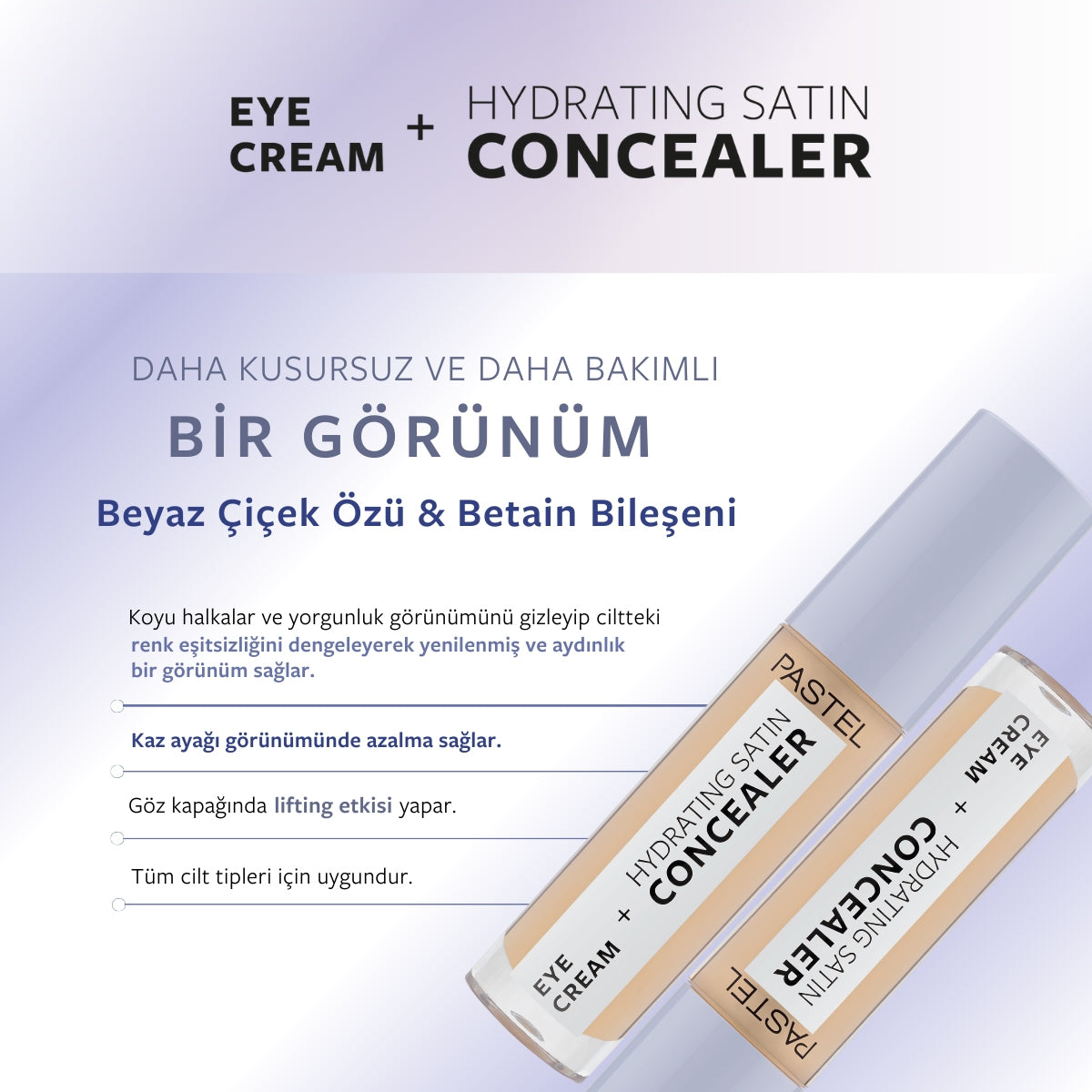 Make Up To Skin Care Hydrating Göz Altı Kapatıcı ve Göz Kremi 64 Medium Light 4,3 ml