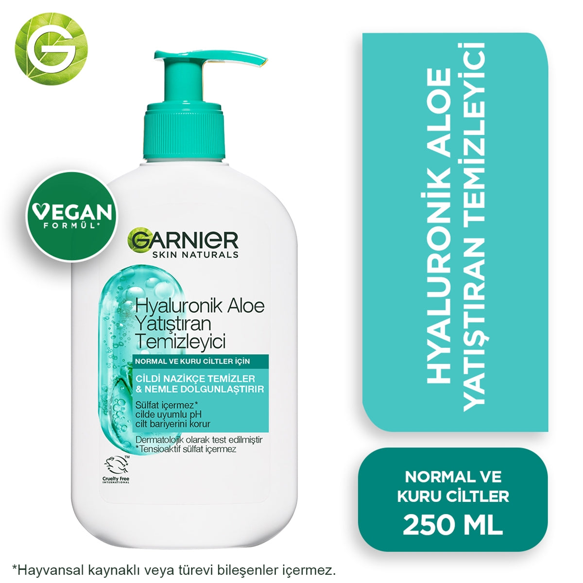 Hyaluronik Aloe Nemlendiren ve Yatıştıran Temizleyici 250 ML