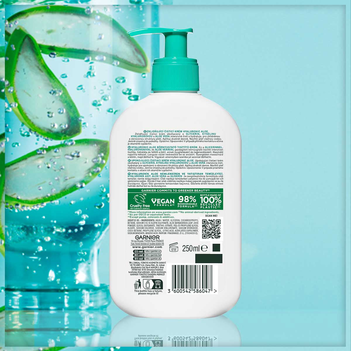 Hyaluronik Aloe Nemlendiren ve Yatıştıran Temizleyici 250 ML