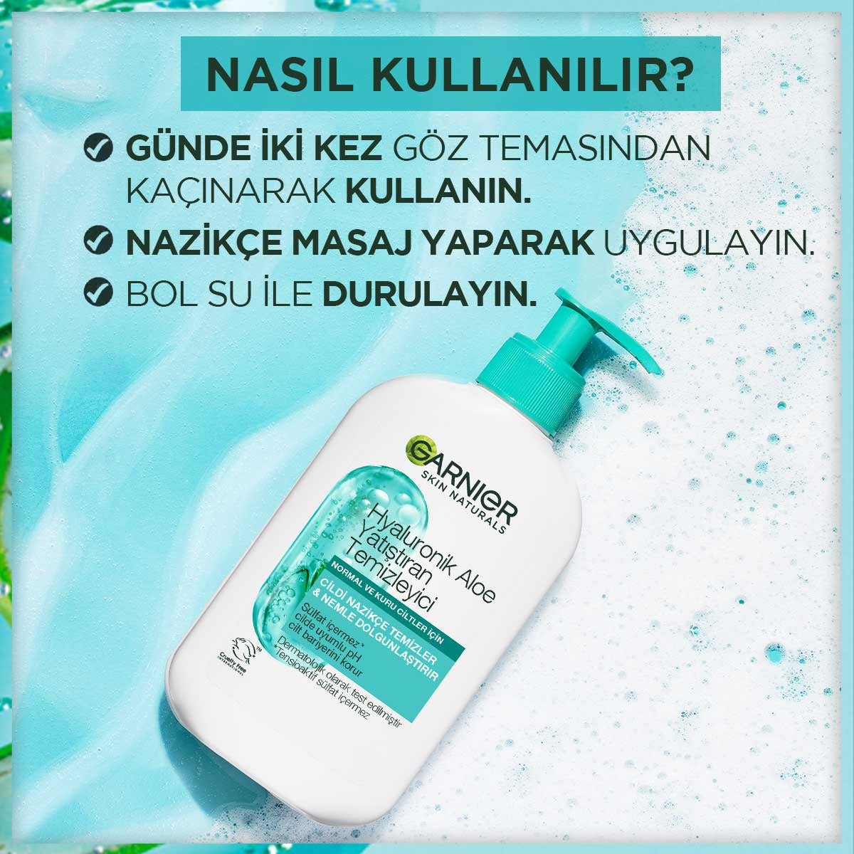 Hyaluronik Aloe Nemlendiren ve Yatıştıran Temizleyici 250 ML