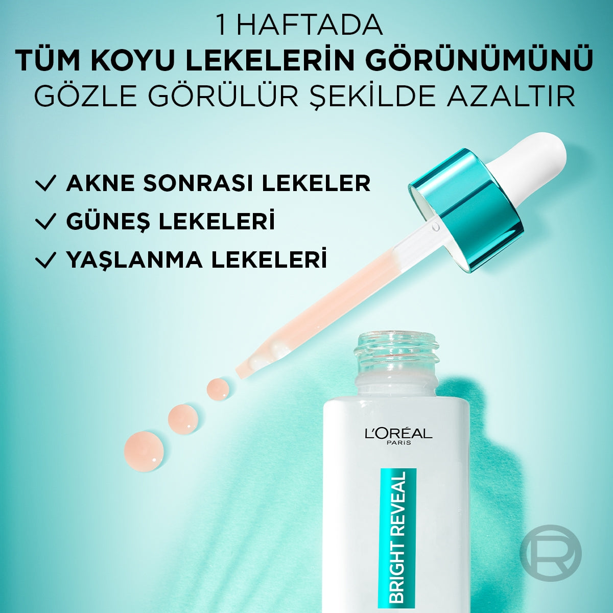 Bright Reveal Sivilce, Güneş, Yaşlanma Lekelerinde Etkili Koyu Leke Karşıtı Serum 10%Niasinamid 30ml