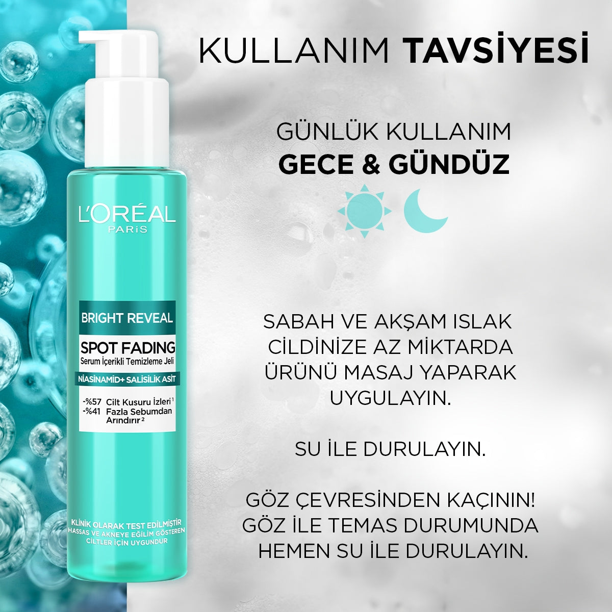 Bright Reveal Cilt Kusuru İzi Karşıtı, Serum İçerikli Temizleme Jeli Niasinamid+Salisilik Asit 150ml