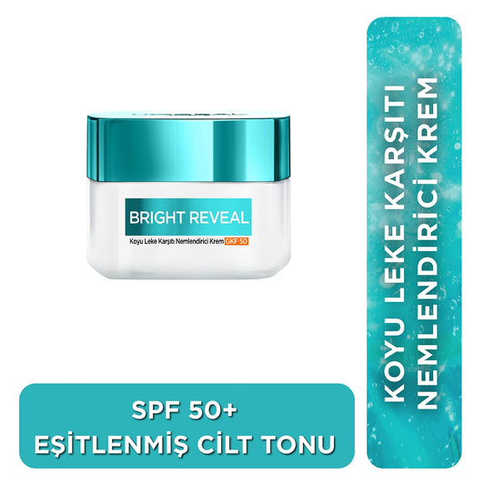 Bright Reveal Koyu Leke Karşıtı, Cilt Tonu Eşitleyici Spf50+ Nemlendirici Krem Niasinamid 50ml