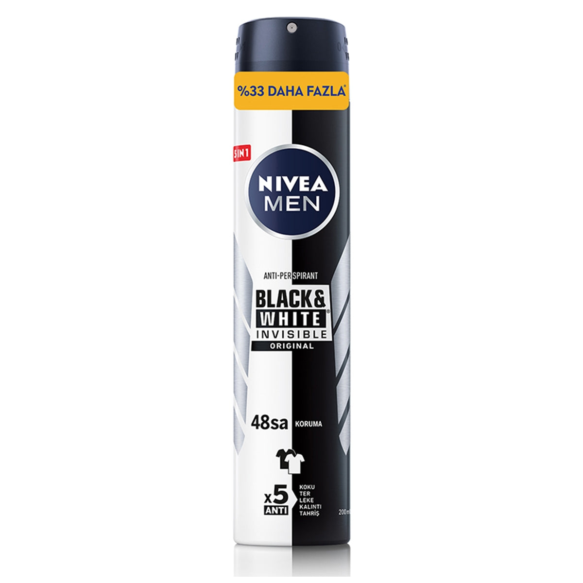 Erkek Sprey Black & White Invisible Original Erkek Sprey Deodorant 200 ml