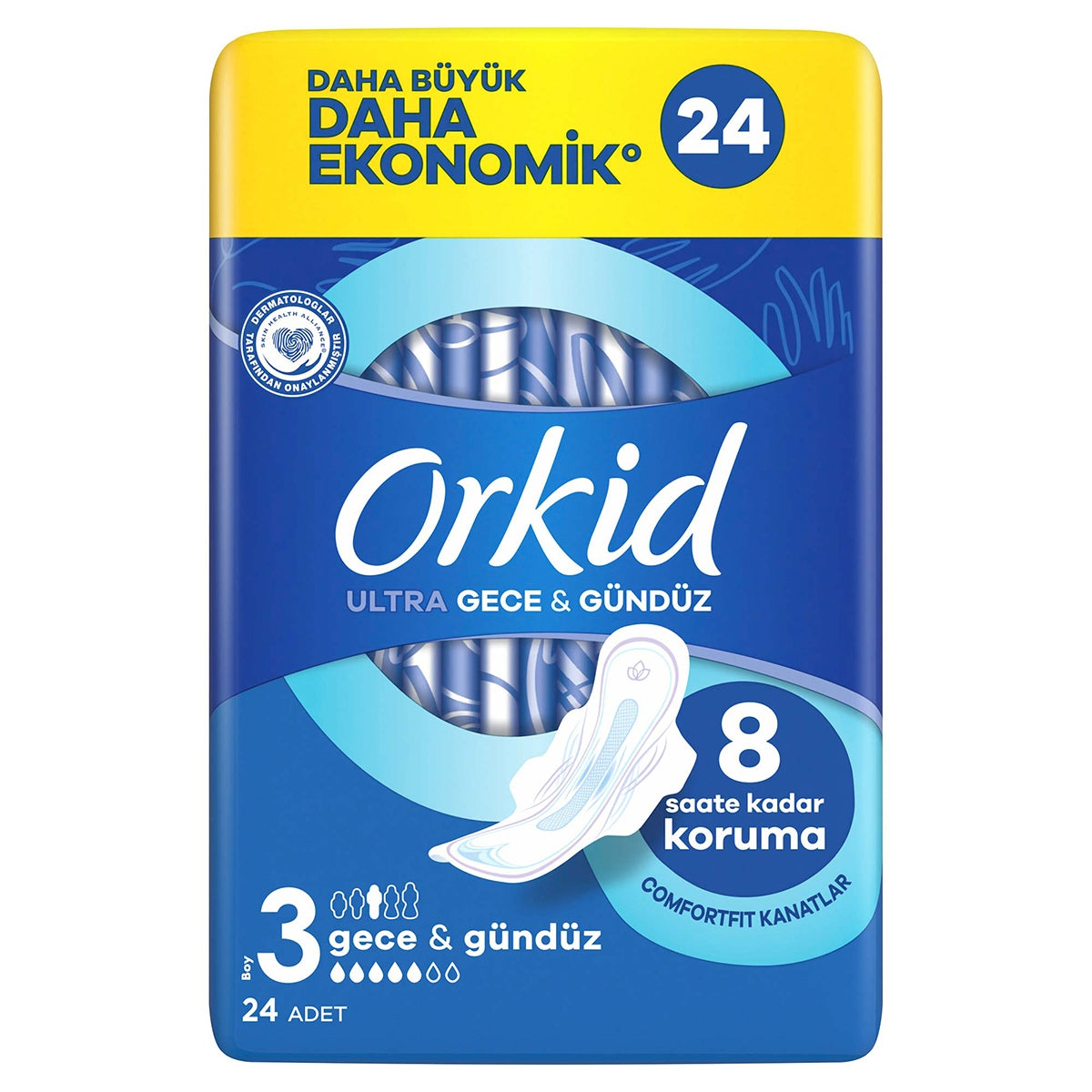 Orkid Ultra Extra Dörtlü Paket Gece 24 Adet