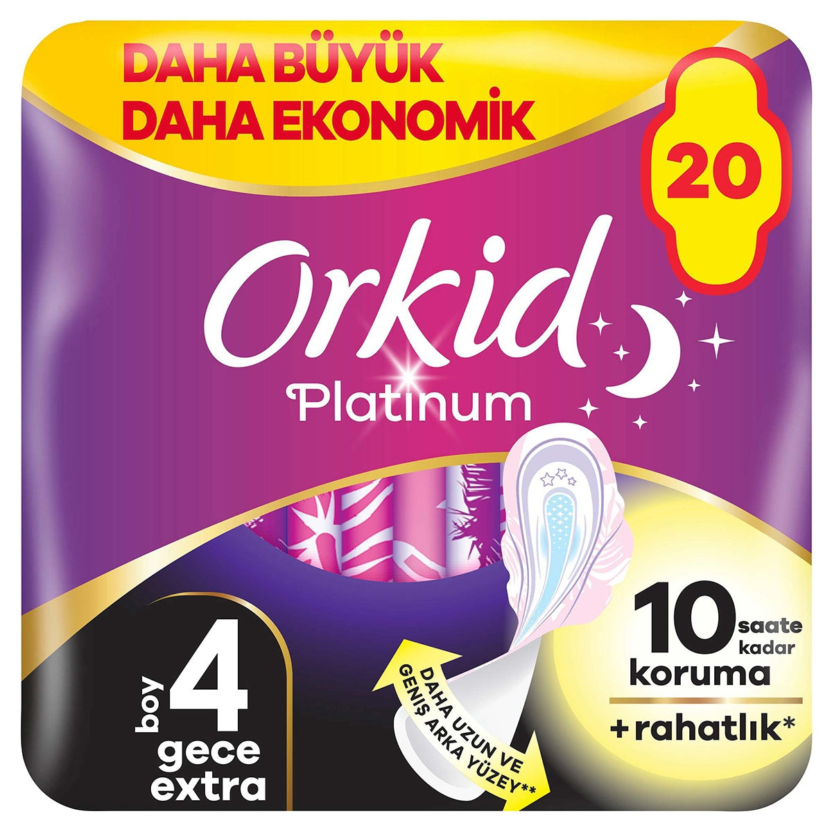 Orkid Platinium Dörtlü Paket Gece Extra 20 Adet