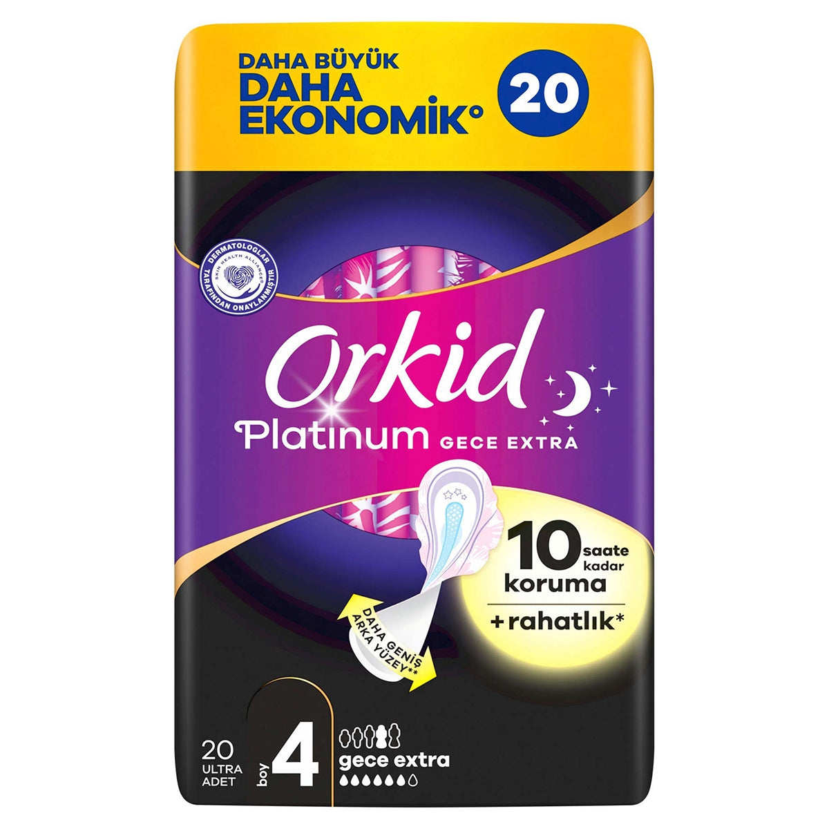 Orkid Platinium Dörtlü Paket Gece Extra 20 Adet