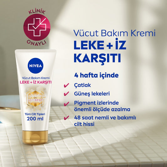 VUCUT KREMI LUMINOUS630 LEKE+IZ KARSITI 200 ML