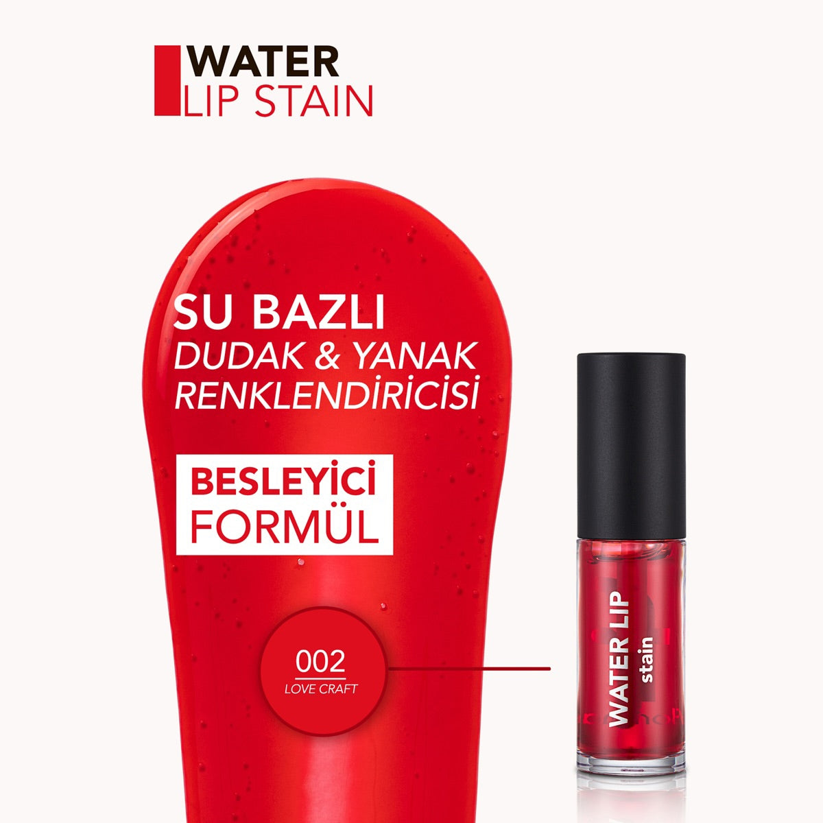 Flormar Water Lip Stain Dudak Renklendiricisi 002 Love Craft