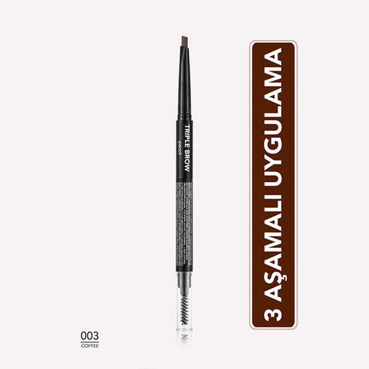 Flormar Kaş Kalemi Triple Brow Kremsi Dokulu 03 Coffee