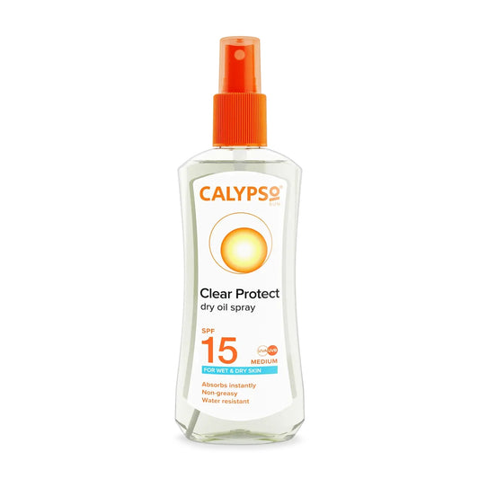 Calypso Clear Protect Spray for Wet/Dry Skin SPF15 200ML