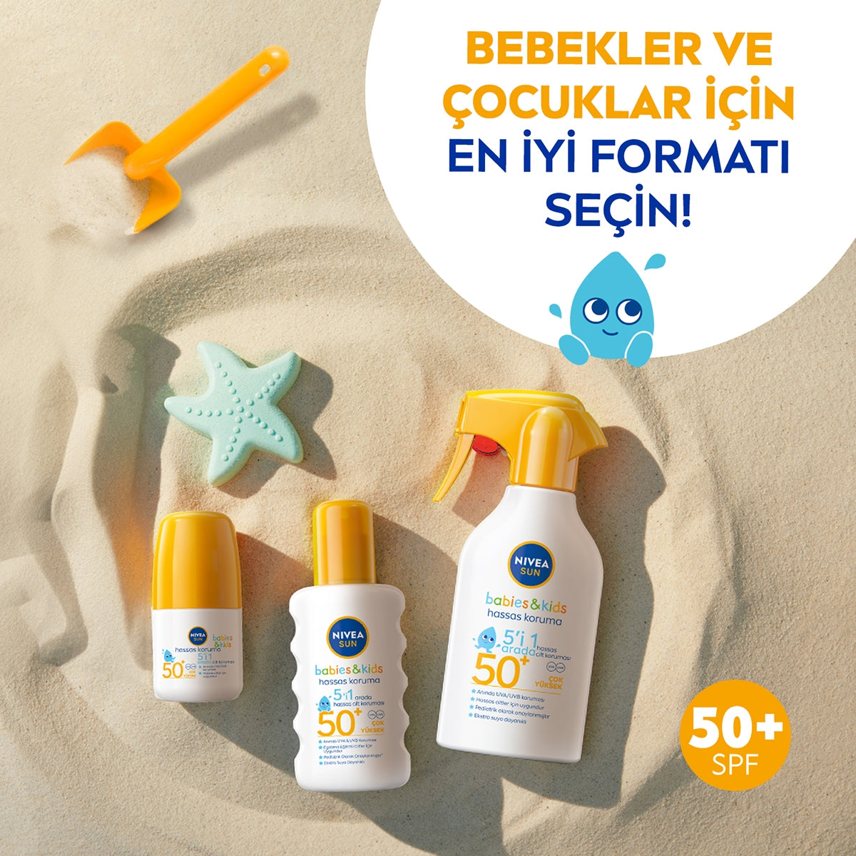 GUNES ROLL ON HASSAS KORUMA COCUK SPF50 50 ML