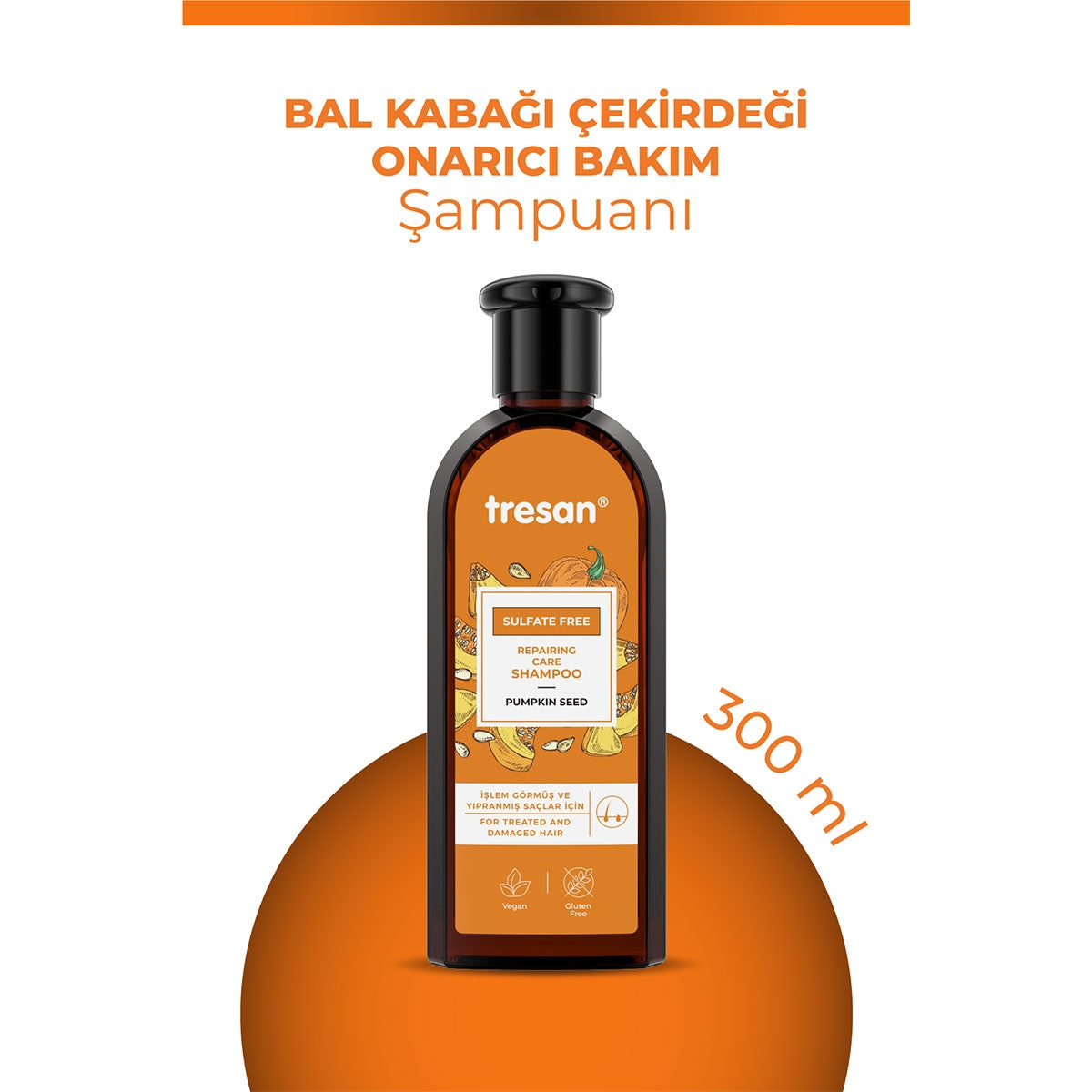 Şampuan Bal Kabağı Çekirdeği Onarıcı Sülfatsız 300 ml