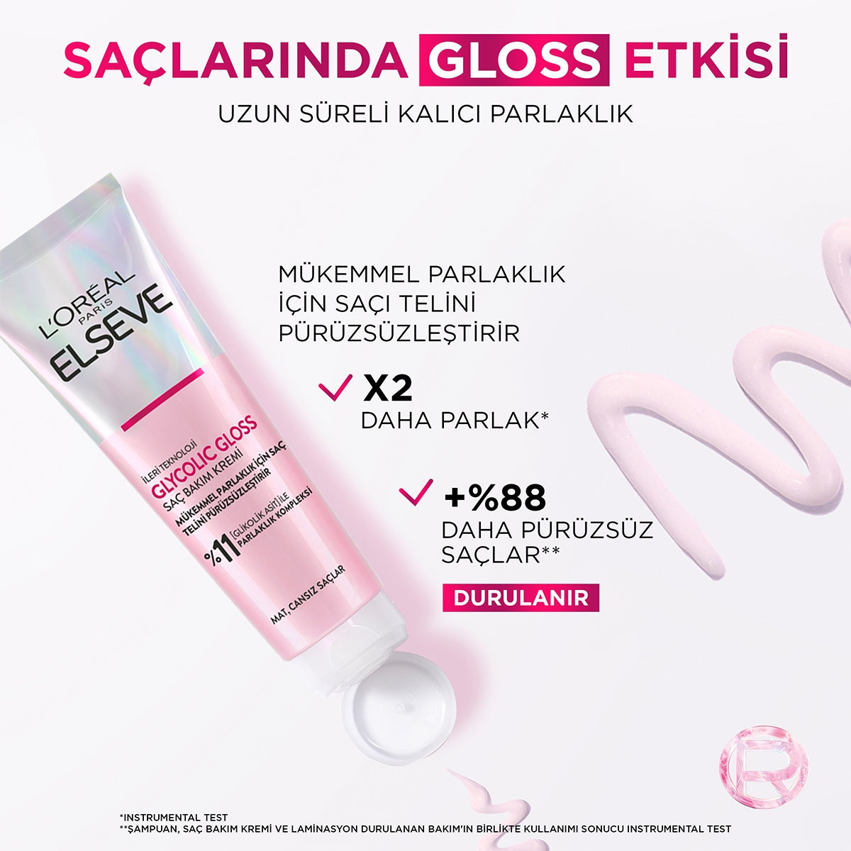 Elseve Saç Kremi Glycolic Gloss 150 ML