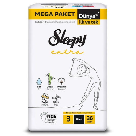 Sleepy Hijyenik Ped Extra Mega Gece 36'Lı