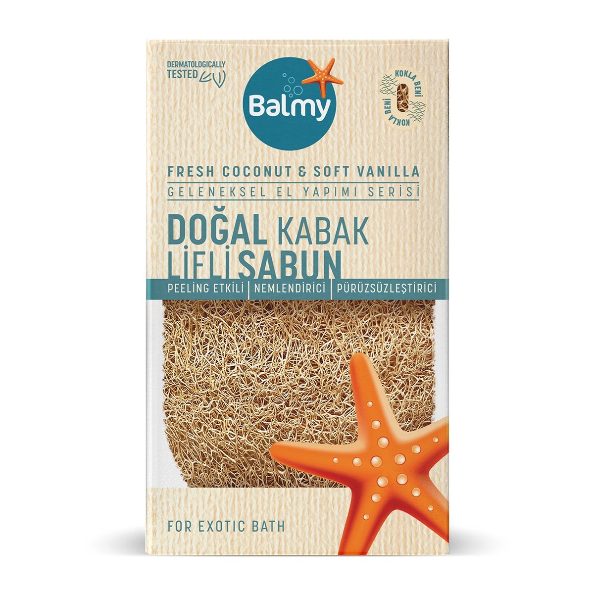 Sabun Doğal Kabak Lifli Fresh Coconut & Soft Vanilla