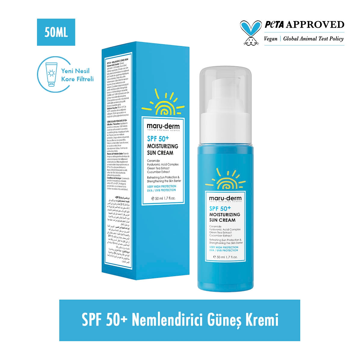 Nemlendirici Güneş Kremi SPF50+ 50 ml