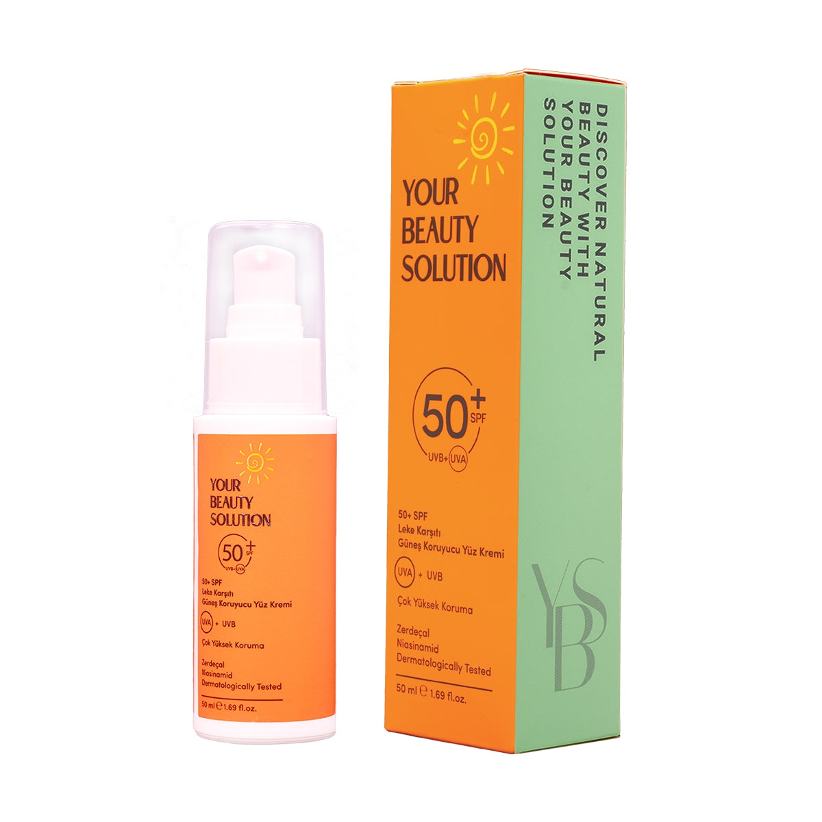 YOUR BEAUTY SOLUTION SPF50 Leke Karşıtı Yüz Gün Koruyucu 50ML