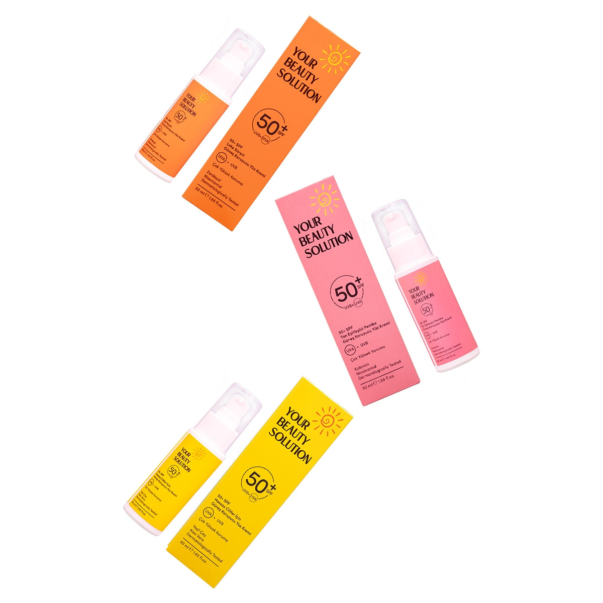 YOUR BEAUTY SOLUTION SPF50 Leke Karşıtı Yüz Gün Koruyucu 50ML