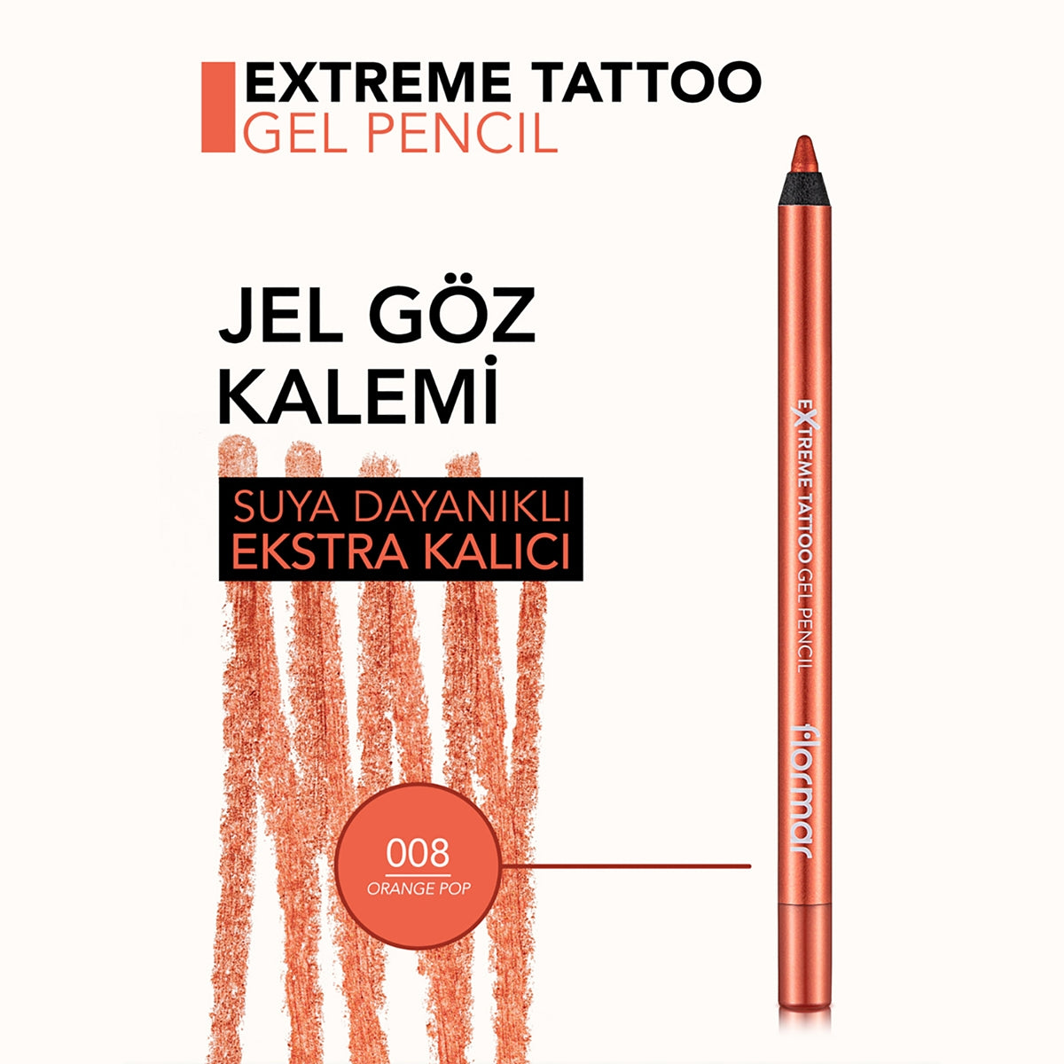 Göz Kalemi Extreme Tattoo Jel 08 Orange Pop