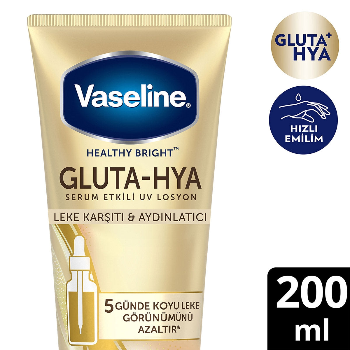 Gluta Hya Serum Etkili UV Losyon Leke Karşıtı ve Aydınlarıcı 200 ml