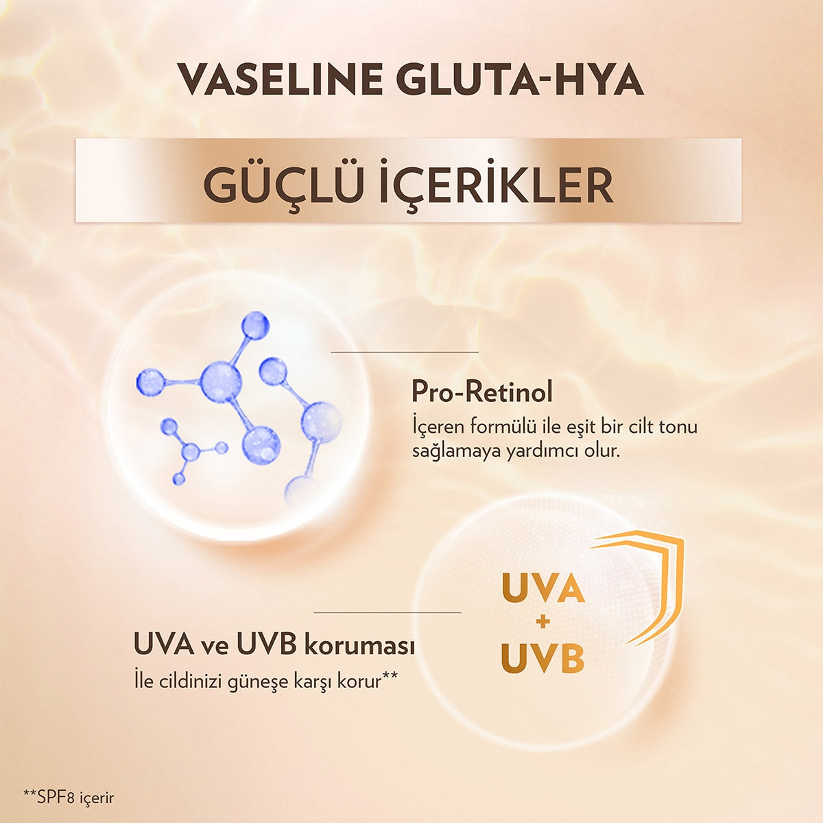 Gluta Hya Serum Etkili UV Losyon Leke Karşıtı ve Aydınlarıcı 200 ml