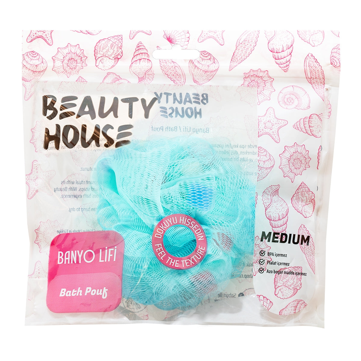 Beauty House Süngerli Banyo Lifi Medium- Turkuaz