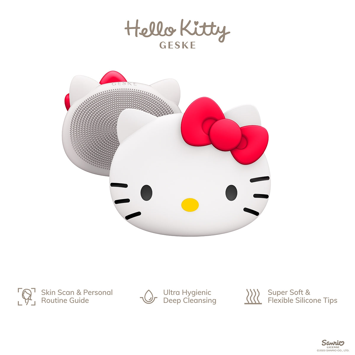 Yüz Temizleme Fırçası 3 Fonksiyonlu Hello Kitty Beyaz