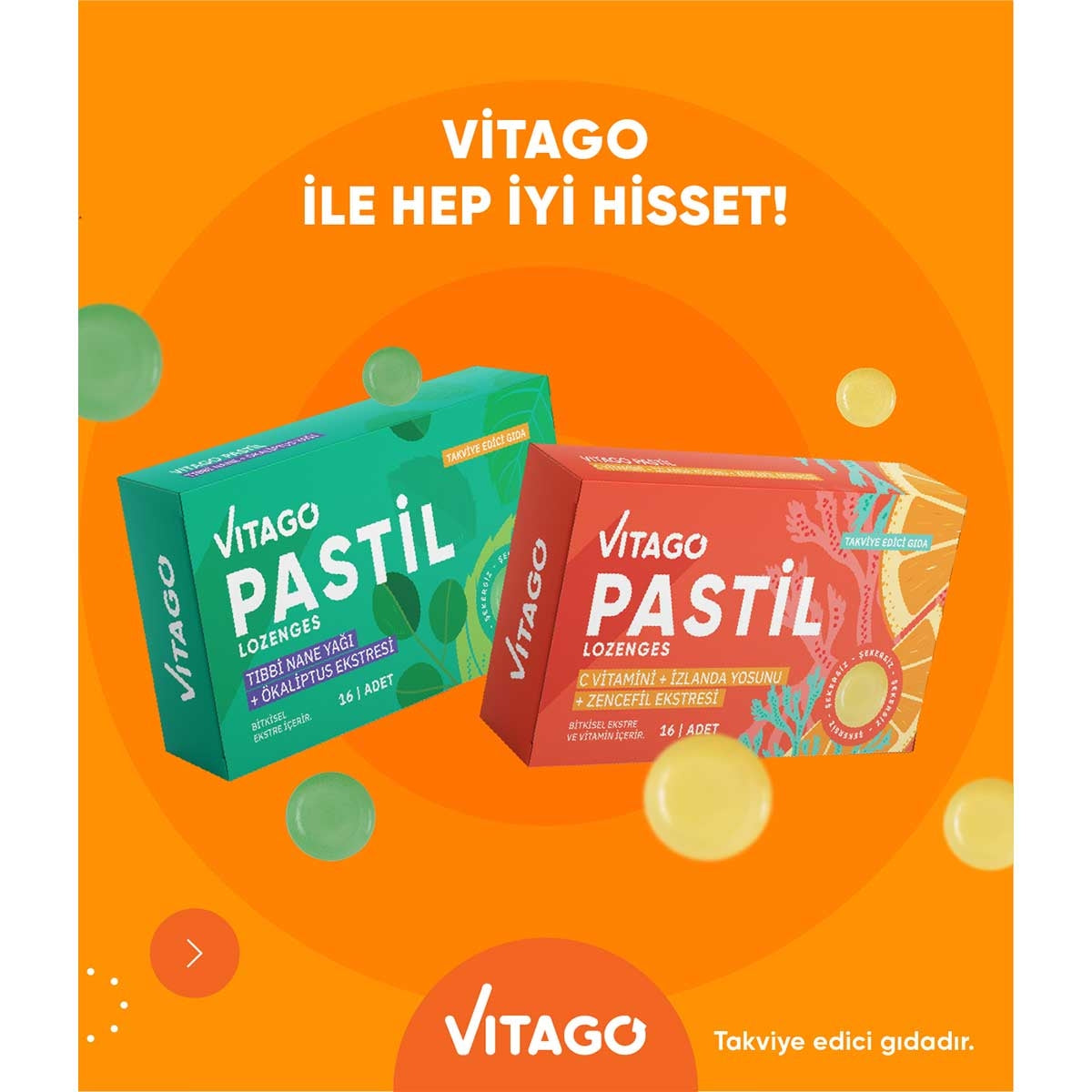 Pastil Vitamin C + İzlanda Yosunu + Zencefil Ekstresi 16'lı Tablet