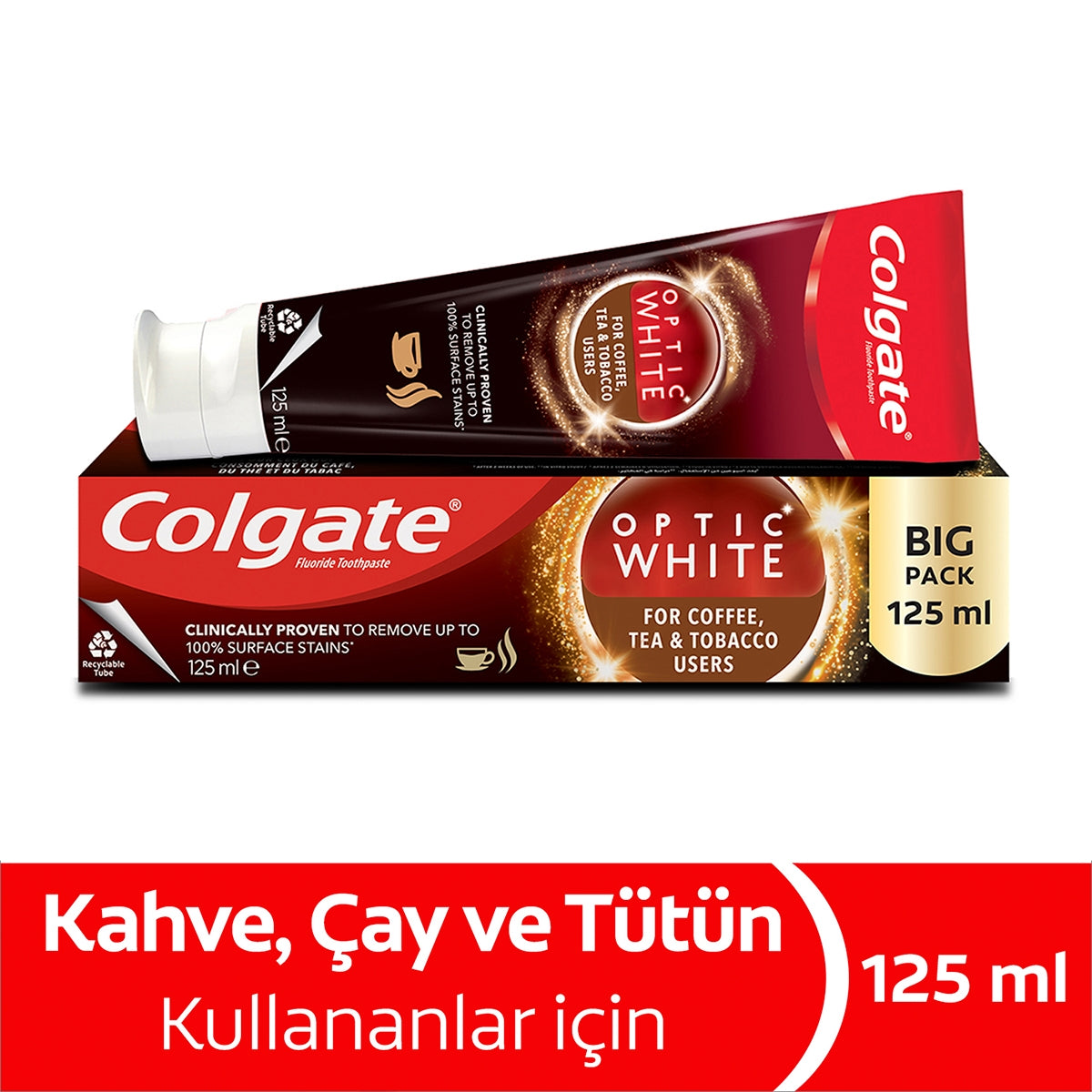 DIS MACUNU OPTIC WHITE KAHVE ÇAY VE TÜTÜN KULLANANLAR İÇİN 125 ML