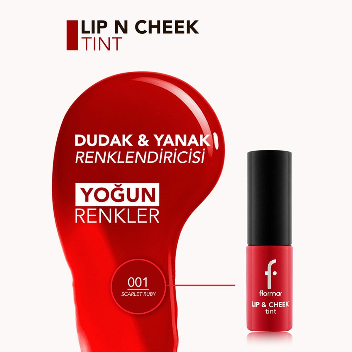 Allık Lip&Cheek Tint 001 Scarlet Ruby