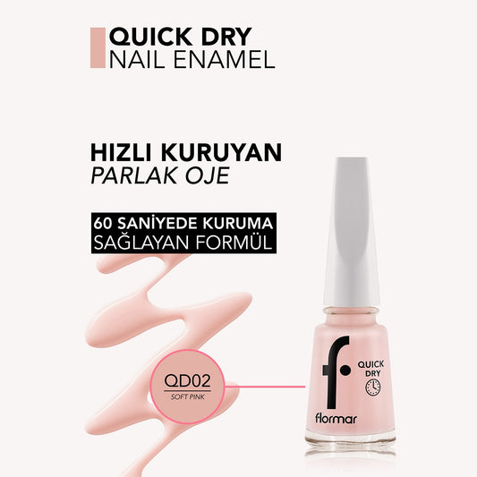 Oje Ouick Dry One-02 Soft Pink