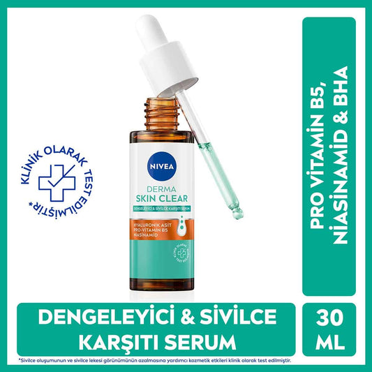 YUZ BAKIM SERUMU DERMA SKIN CLEAR SIVILCE KARSITI 30 ML