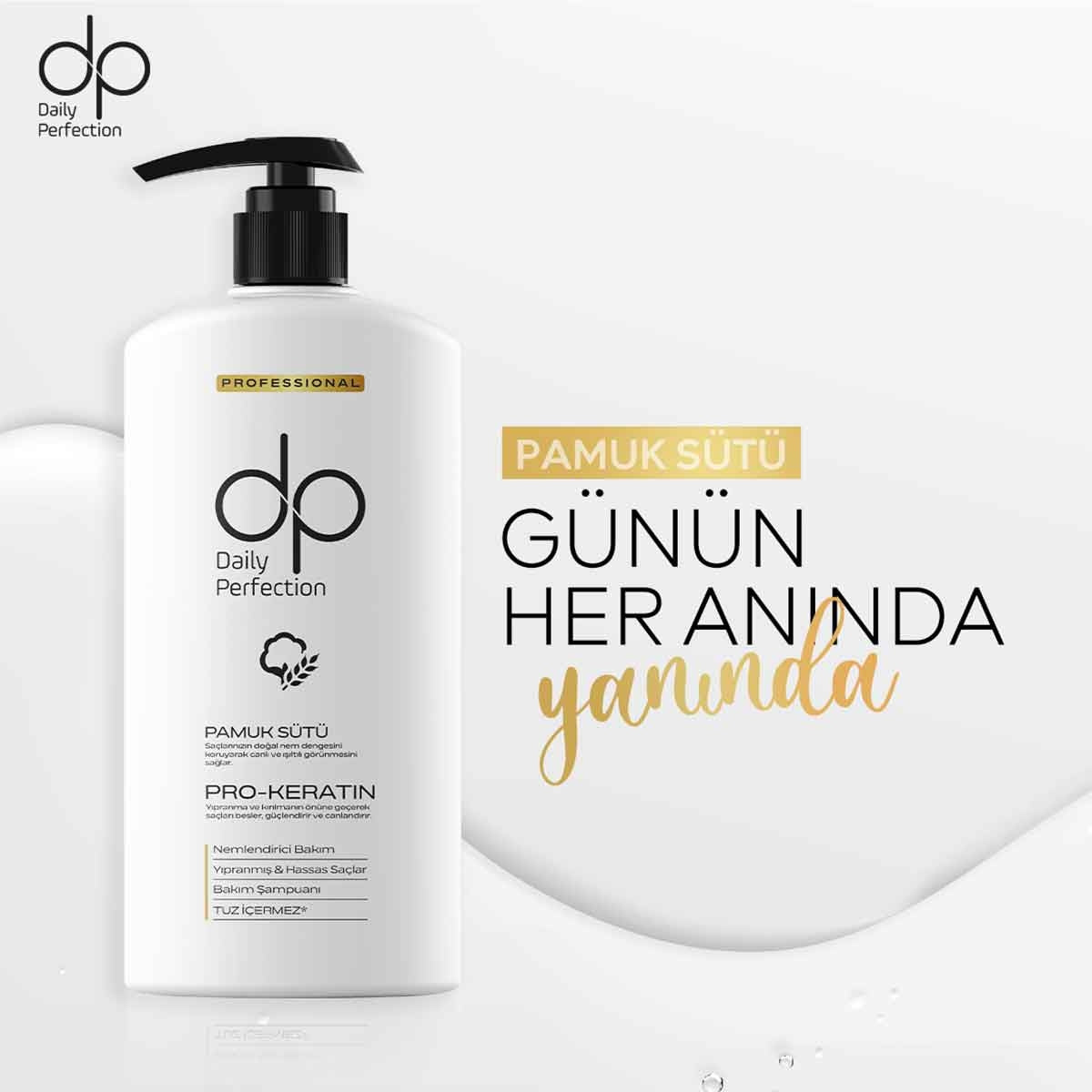 Şampuan Pamuk Sütü ve Buğday Proteini 800 ML