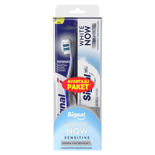 White Now Sensitive Diş Macunu 75 ml + Diş Fırçası