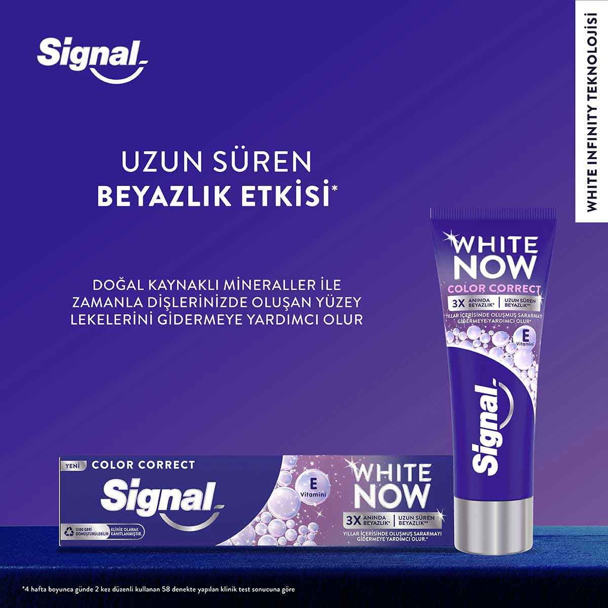 Signal White Now Color Correct Uzun Süren Beyazlık Diş Macunu 75 ml