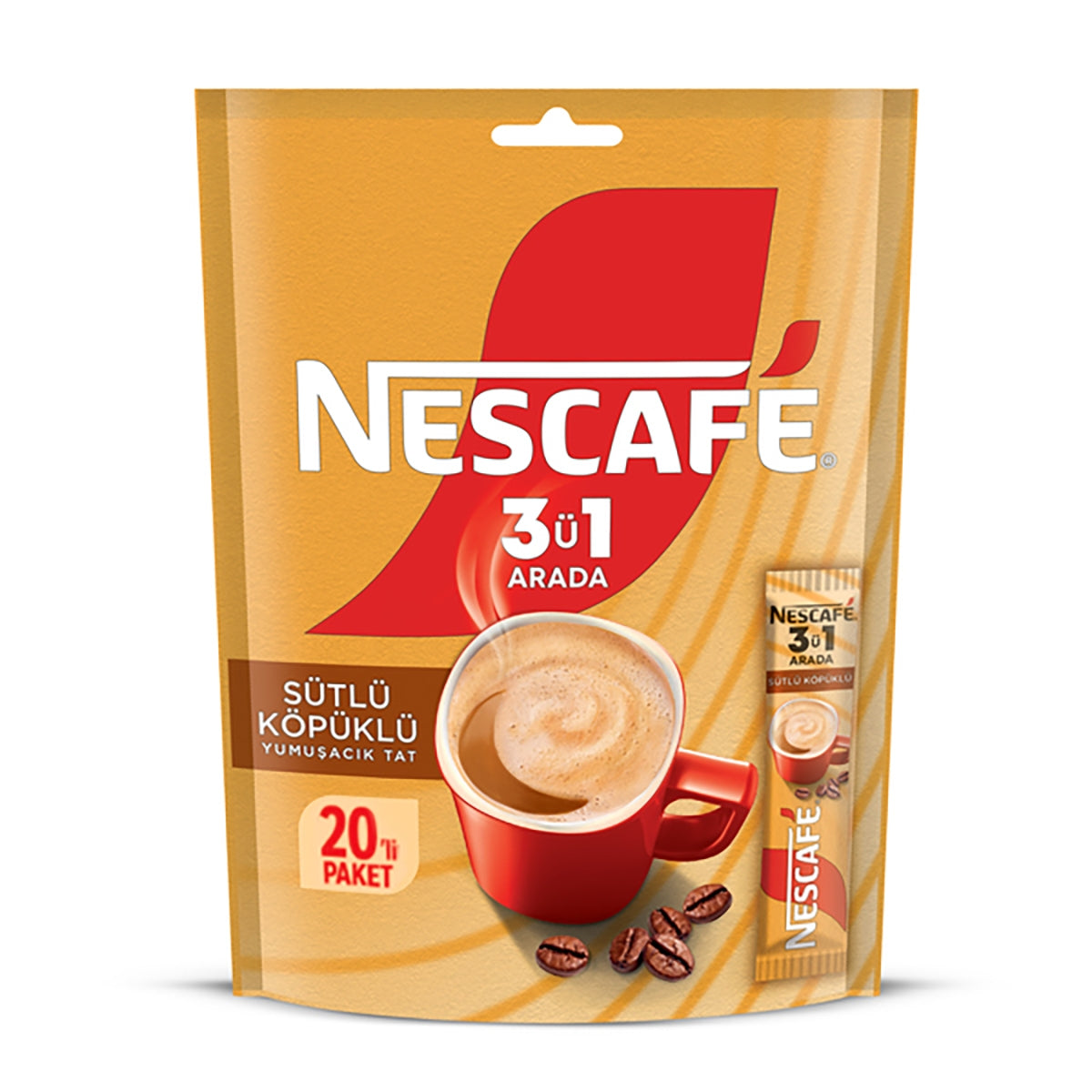 NESCAFE 3'Ü 1 ARADA SÜT.KÖP. 20'Lİ PAKET