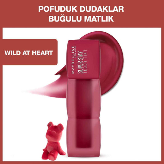 Maybelline Super Stay Teddy Tint Uzun Süre Kalıcı Likit Mat Tint 50-Wild at Heart