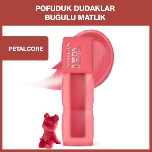 Maybelline Super Stay Teddy Tint Uzun Süre Kalıcı Likit Mat Tint 40- Petalcore