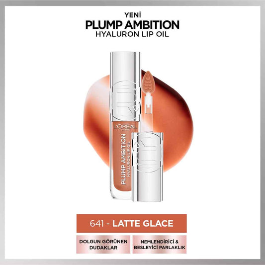 L’Oreal Paris Plump Ambition Hyaluron Lip Oil Besleyici ve Nemlendirici Dudak Parlatıcısı 641- Latte Glace