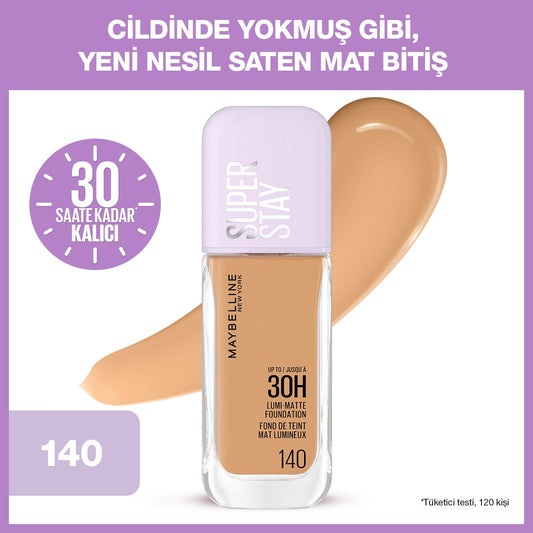 MAYBELLINE Fondöten Super Stay Lumi Matte- 140