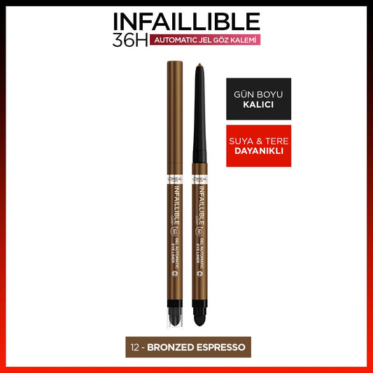 Loreal Paris Infaillable Jel Göz Kalemi No 12 Bronzed Espresso