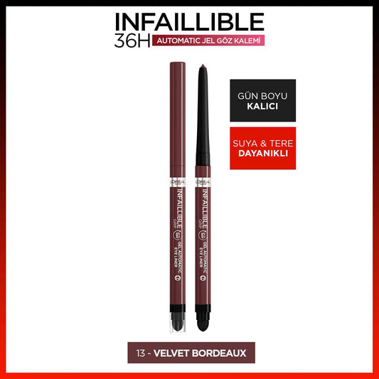 Loreal Paris Infaillable Jel Göz Kalemi No 12 Velvet Bordeaux