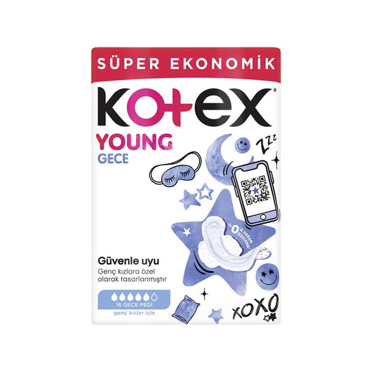 Kotex Young Hijyenij Ped Süper Eko. Gece 16'Lı